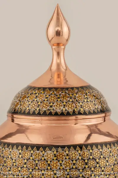 شکلات خوری مس خاتم کاری سایز 23 (10482)