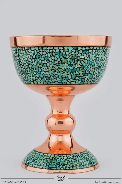 سنگاب مس فیروزه کوب سایز 16(10002)