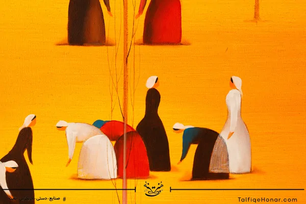  تابلو نقاشی رنگ روغن مزرعه سایز 100*70