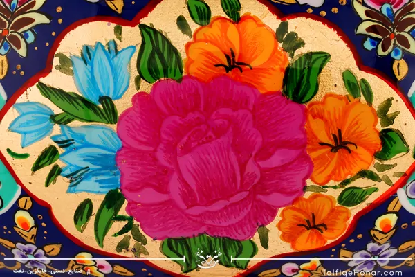 شکلات خوری برنجی پرداز با ورق طلا سایز 43(10002)