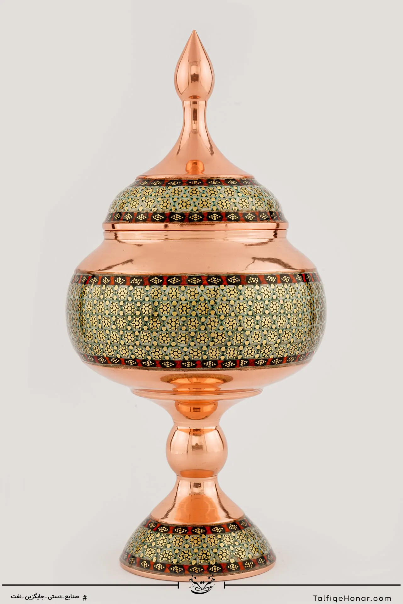 شکلات خوری مس خاتم سایز 23 کد(10494)