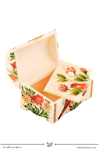  جعبه نقاشی زیرلاکی استخوان سفید سایز 7