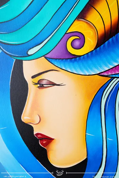  تابلو نقاشی رنگ روغن طرح گلی برای نیلوفر سایز 100*70