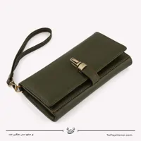 کیف دستی زنانه چرم مدل آنا رنگ زیتونی سایز 3*10*20