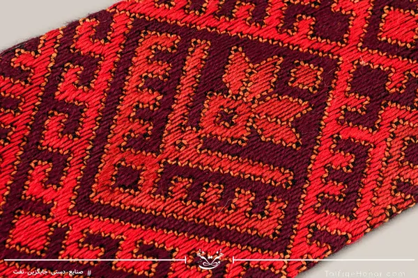 کراوات سوزن دوزی بلوچ طرح طاووس و گل سرخ کد003