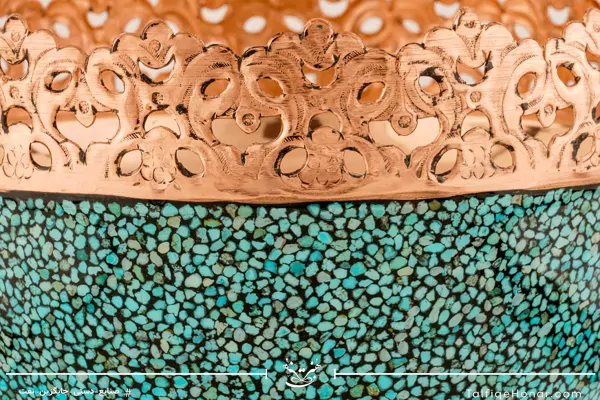  آجیل خوری مس فیروزه کوبی سایز 28