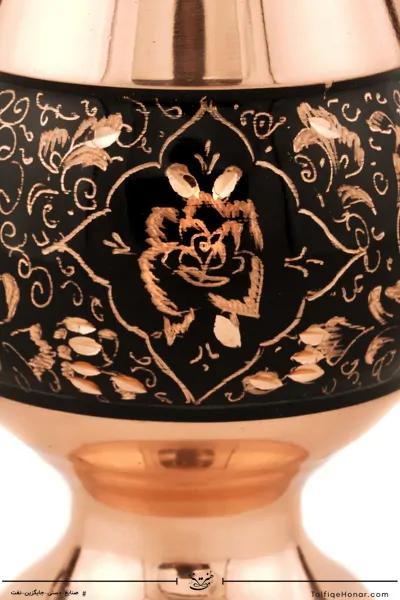  گلدان مس الماس تراش طرح ویژه سایز 16