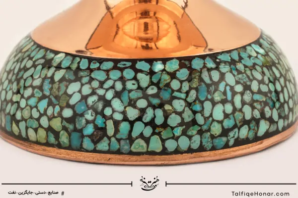 شکلات خوری مس فیروزه کوبی سایز 22 کد 001(10002)