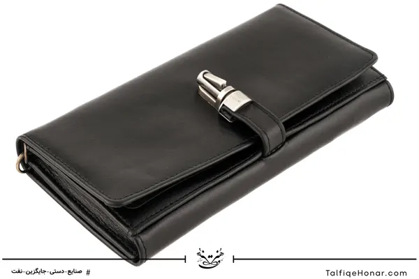 کیف دستی زنانه چرم مدل آنا رنگ مشکی سایز 3*10*20
