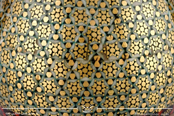 گلدان صراحی مس خاتم سایز 20(10494)