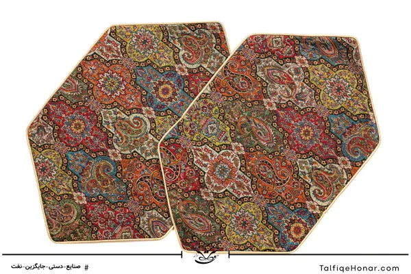 ست رومیزی ترمه طرح پارمیس