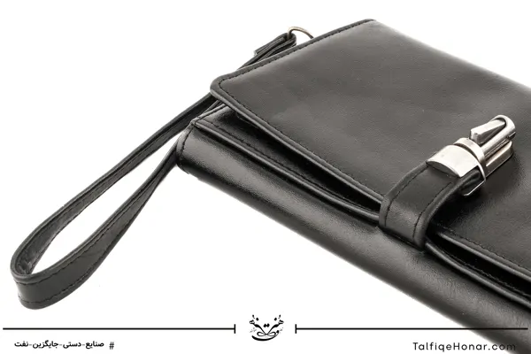کیف دستی زنانه چرم مدل آنا رنگ مشکی سایز 3*10*20