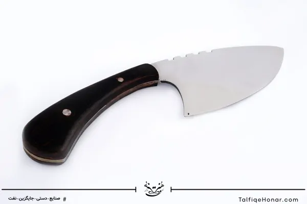 چاقوی کمپینگ با دسته میکارتا و تیغه استیل سایز 18