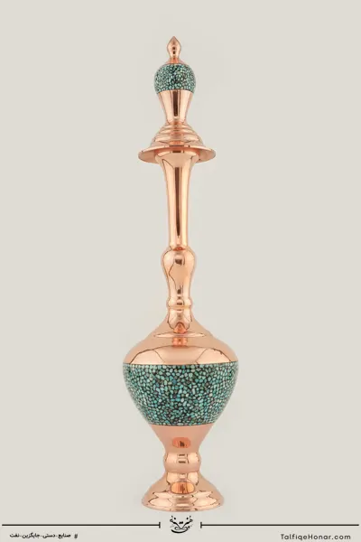 تنگ در دار مس فیروزه کوبی سر شانه دار سایز 42(10002)