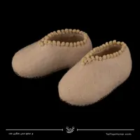 پاپوش نمدی  رنگ لیمویی سایز 21