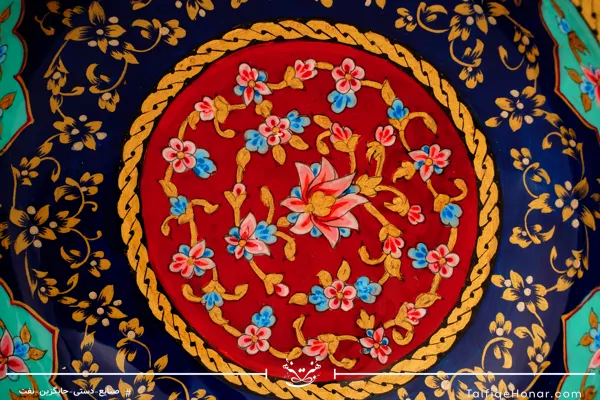 سنگاب مس تمام پرداز با ورق طلا سایز 28(10002)