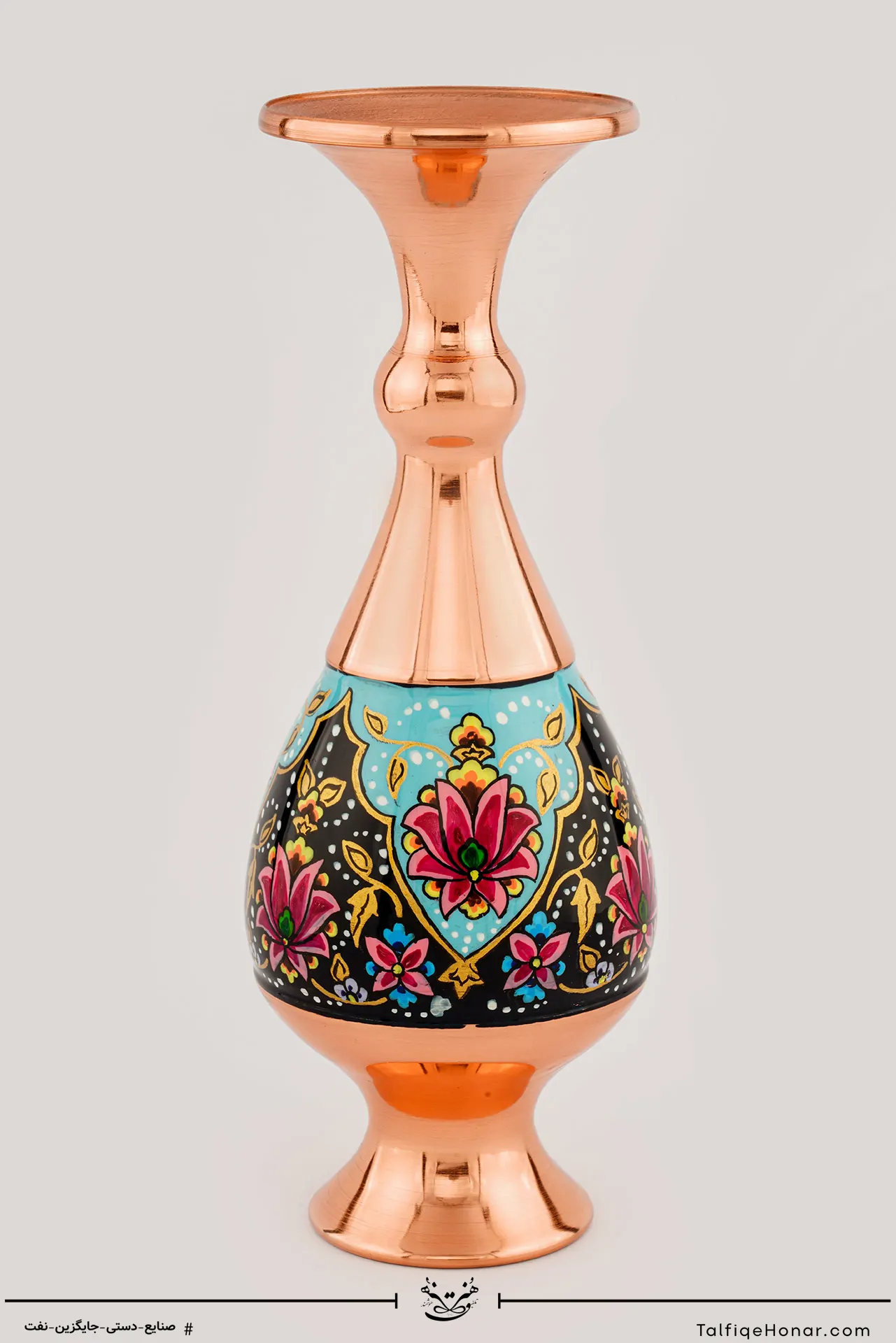 گلدان صراحی مس پرداز سایز20 کد 001 کد(10494)