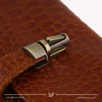 کیف دستی زنانه چرم طرح کروکدیل مدل آنا رنگ عسلی سایز 3*10*20