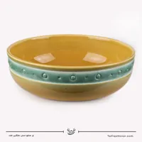 کاسه سرامیکی با رنگ کرمی قطر 22