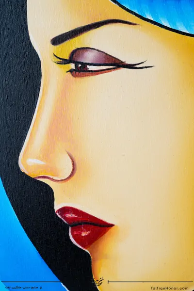  تابلو نقاشی رنگ روغن طرح گلی برای نیلوفر سایز 100*70