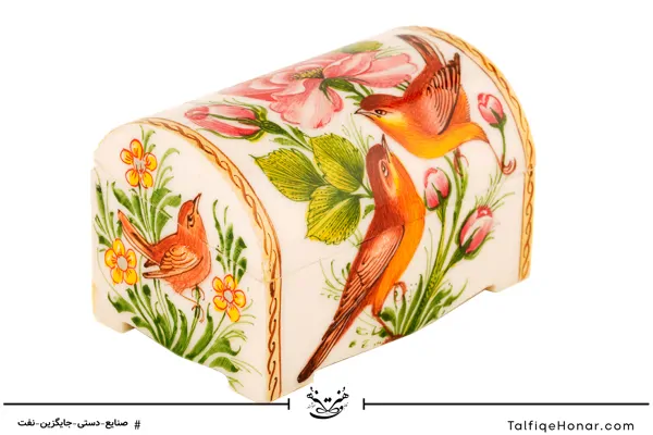  جعبه نقاشی زیرلاکی استخوان سفید سایز 7