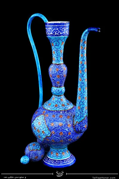 گلاب پاش گیلاسی مینا کاری سایز 38 (10514)