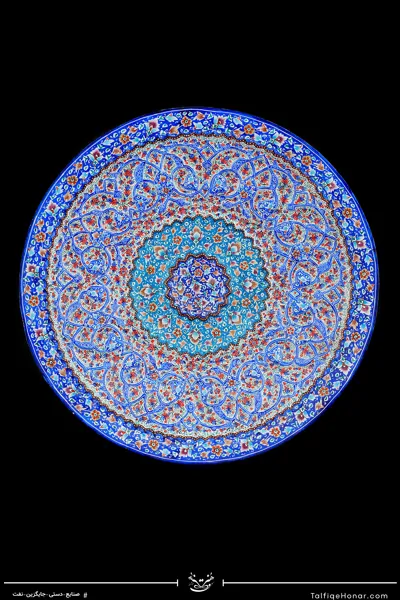 بشقاب گرد برجسته مینا کاری قطر 40 (10514)