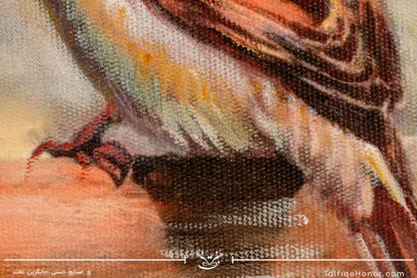 نقاشی ایرانی تک پرنده  کد 001
