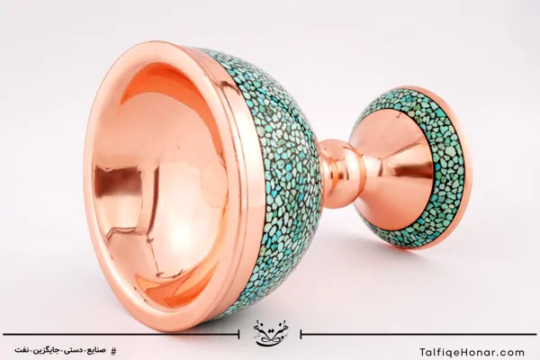 سنگاب مس فیروزه کوب سایز 18 کد 001(10002)