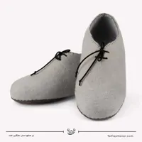 پاپوش نمدی بنددار رنگ خاکستری سایز 38