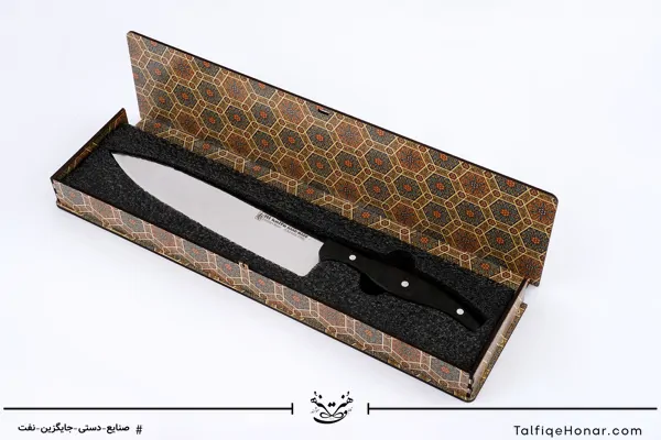 چاقوی سرآشپز با دسته میکارتا و تیغه الماس سایز 32