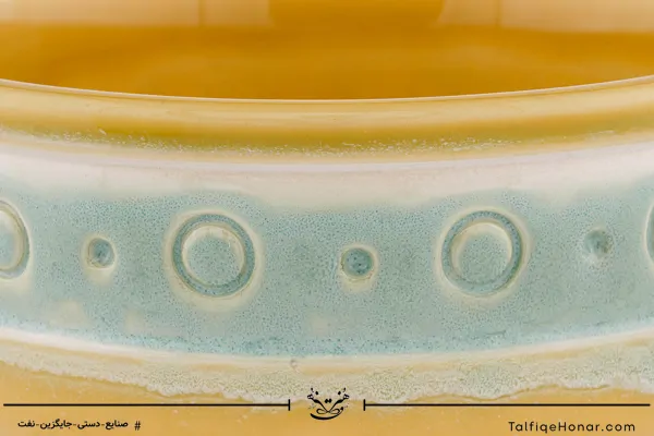 جفت کاسه سرامیکی با رنگ کرمی قطر 12