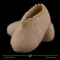 پاپوش نمدی  رنگ لیمویی سایز 21