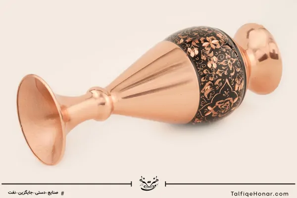  گلدان مس الماس تراش طرح ویژه سایز 16