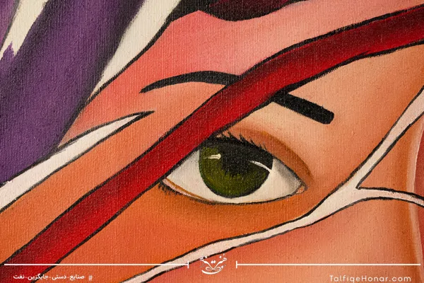 تابلو نقاشی رنگ روغن دختر زعفران سایز 100*70