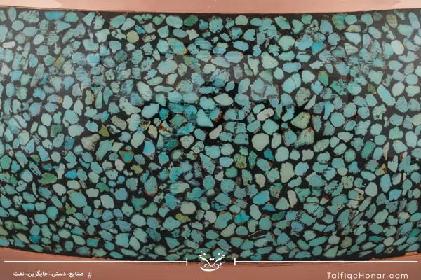 شکلات خوری مسی فیروزه کوب سایز 30(10012)