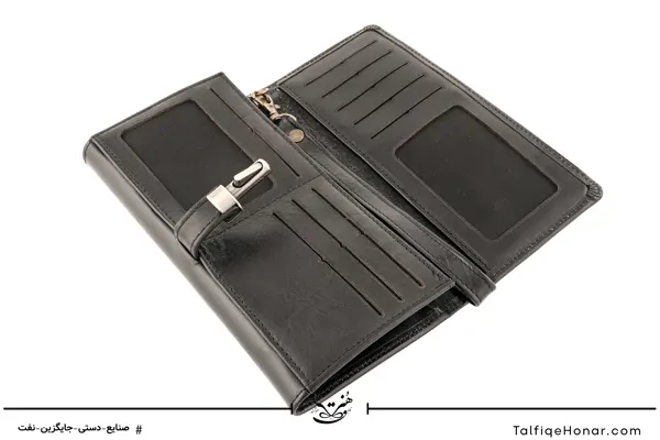 کیف دستی زنانه چرم مدل آنا رنگ مشکی سایز 3*10*20