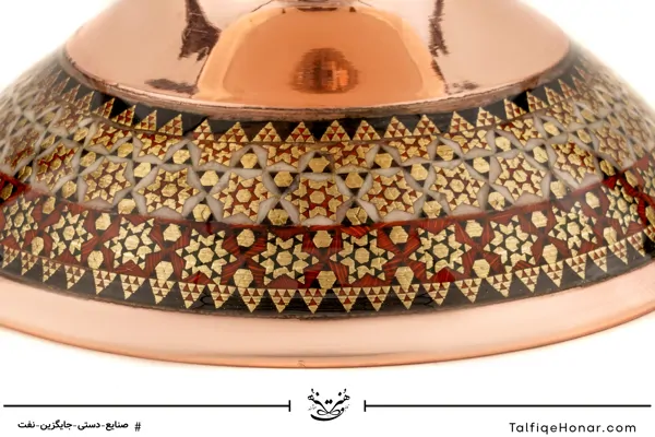 سنگاب مس خاتم کاری سایز 14