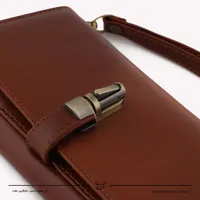 کیف دستی زنانه چرم مدل آنا رنگ عسلی سایز 3*10*20