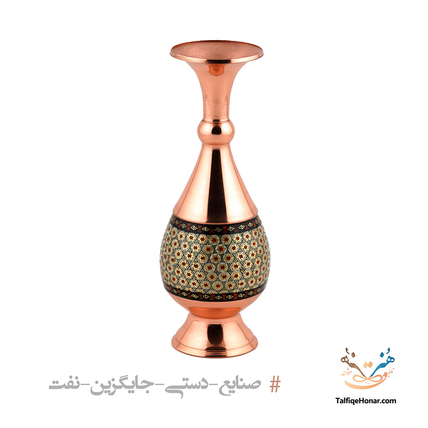  گلدان مس خاتم سایز 16