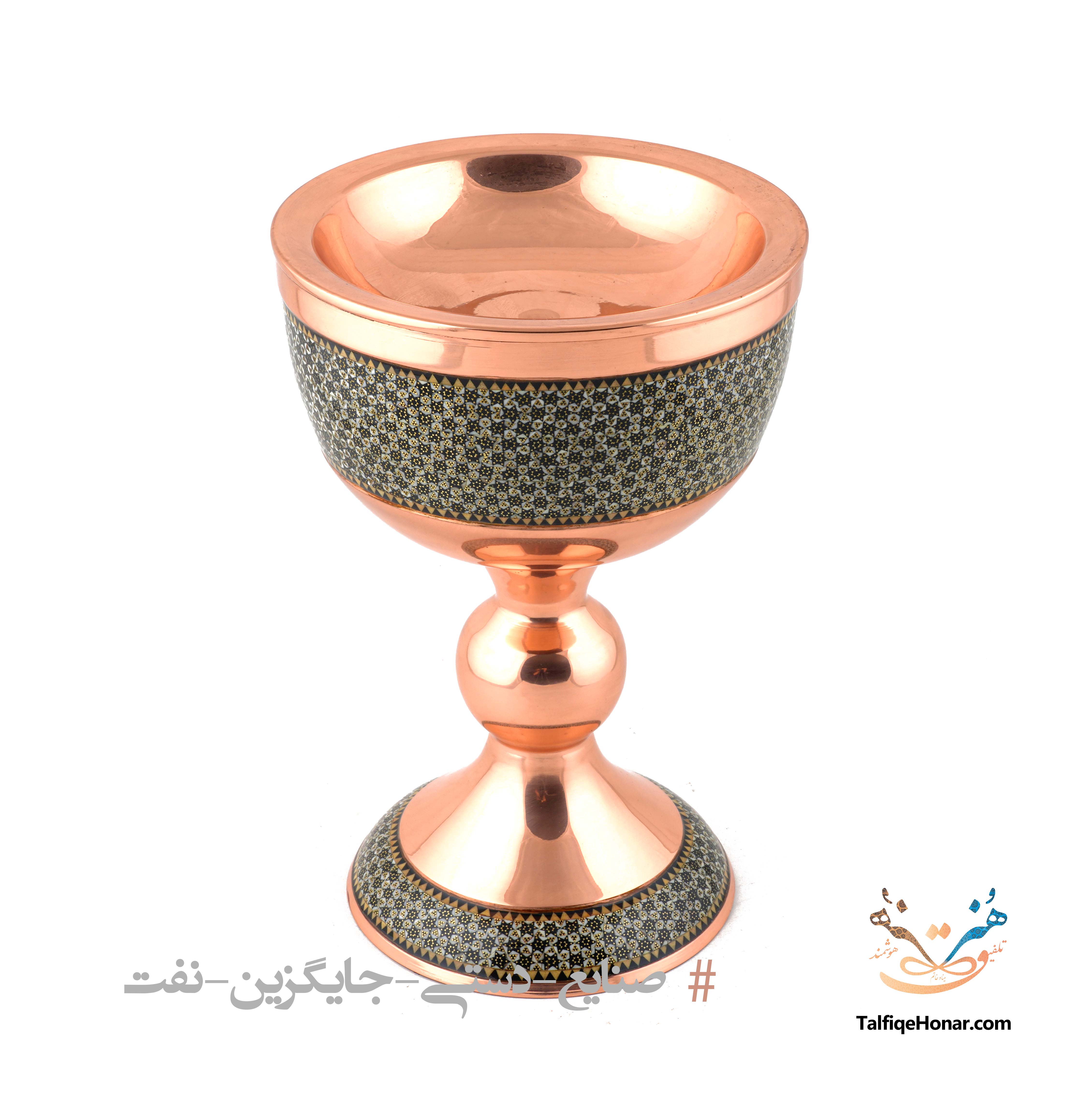 سنگاب مس خاتم کاری سایز 28