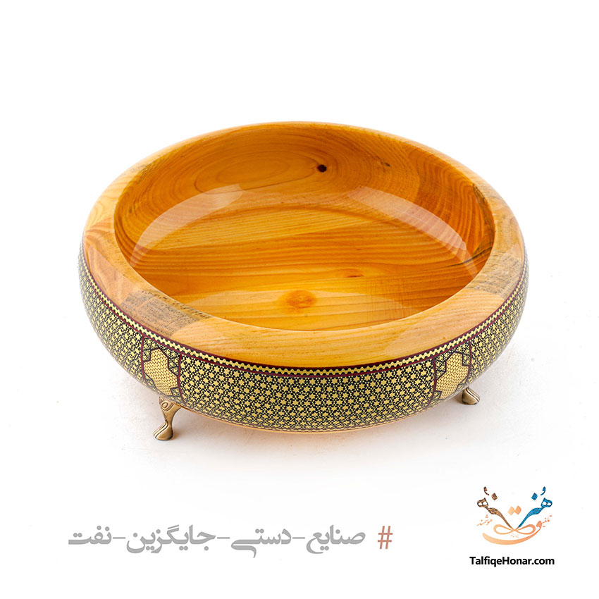 میوه خوری چوب و خاتم کاری قطر 25