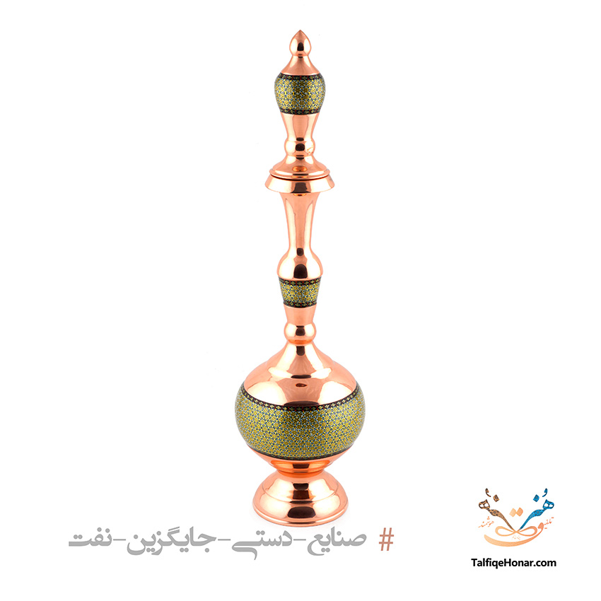 تنگ شلغمی مس خاتم کاری سایز 50 (کد10057)