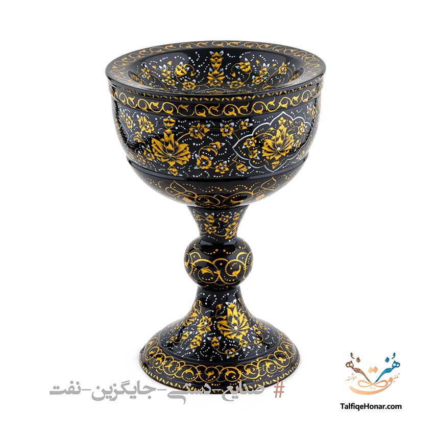 سنگاب مس تمام پرداز مشکی طلایی سایز 28