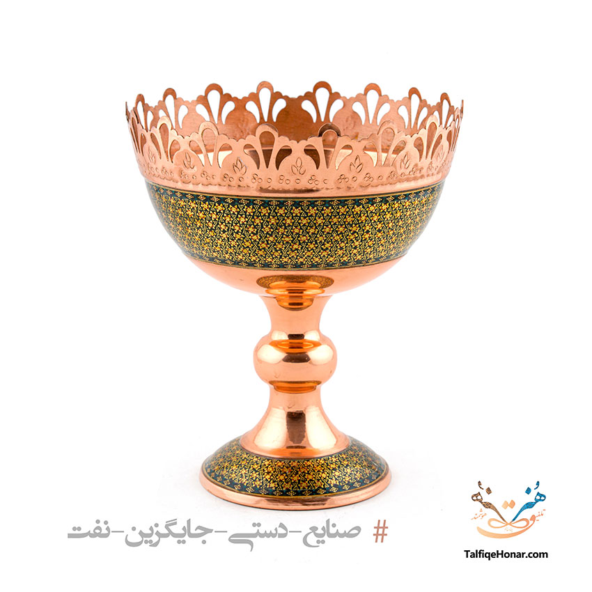 آجیل خوری مس خاتم کاری سایز 22