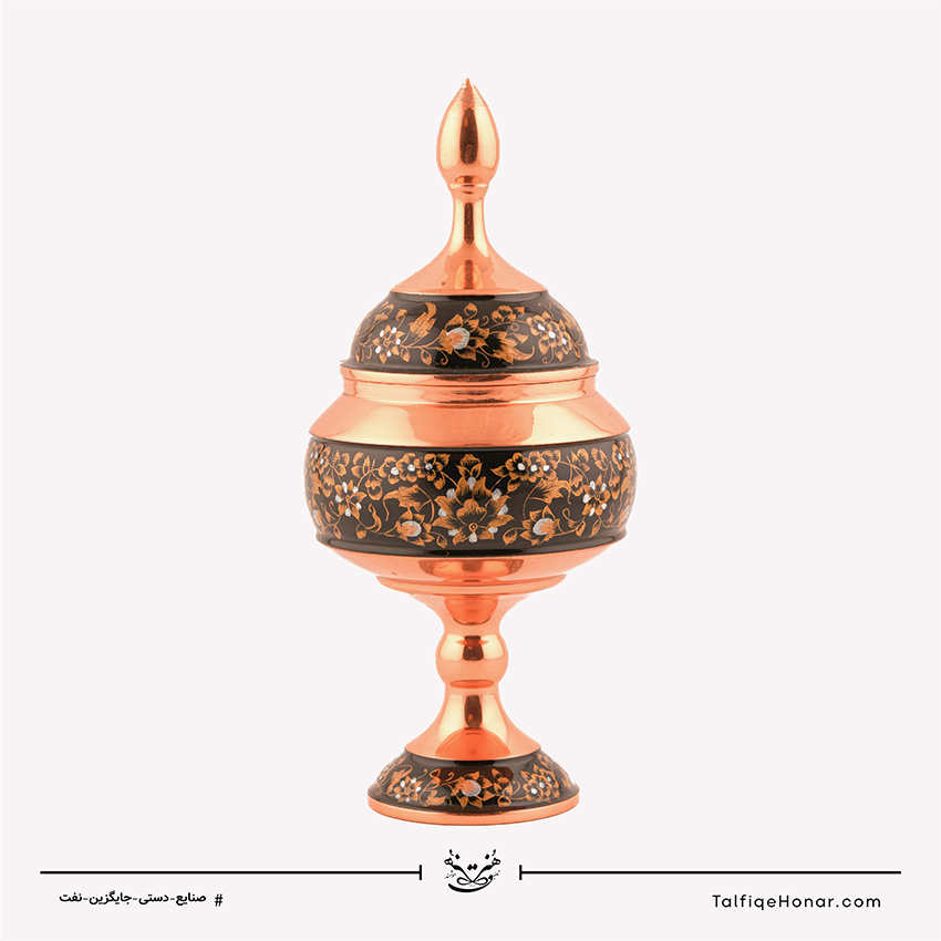 شکلات خوری مس تشعیر کاری سایز 22